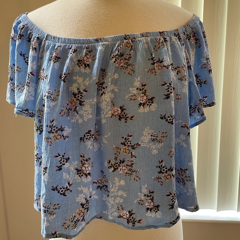 Iris summer off shoulder cotton crop top size XL